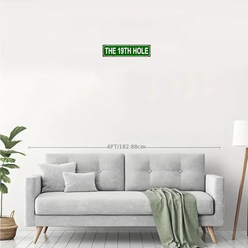 THE 19TH HOLE SPACE Metal Tin Street Sign Bar Cafe Garage Cave Home Room Wall Bathroom Farmhouse Garden Porch Patio Decor