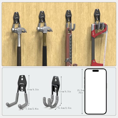 Garden Hose Holder Wall Mount 2 Pack 2.8 Inch (8 Count)