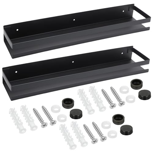 2 Pieces Stainless Steel Shelf Bathroom Shower Floating Shelves Wall Mounted Shower Caddy Basket Shelf Storage Organizer Shelves for Bathroom (2 Count)