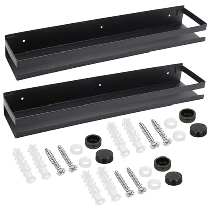 2 Pieces Stainless Steel Shelf Bathroom Shower Floating Shelves Wall Mounted Shower Caddy Basket Shelf Storage Organizer Shelves for Bathroom (2 Count)