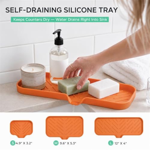 Silicone Soap Dish with Drain Spout