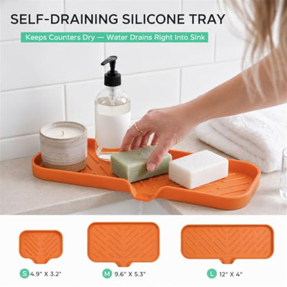 Silicone Soap Dish with Drain Spout