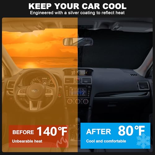 Foldable Front Windshield Sunshade fit for Subaru Forester 2015