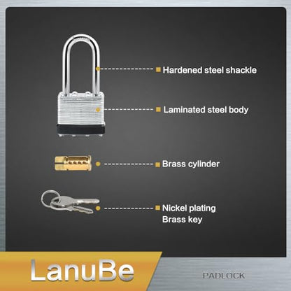 Laminated Keyed Alike Padlock 120 Pack 1.6 (120 Count)