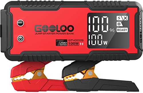 GT4000S 12V 4000A Peak Jump Starter with 100W Two