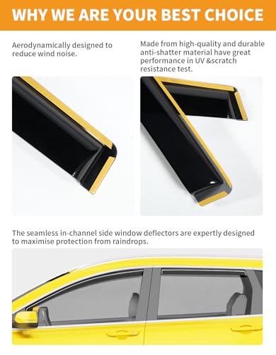 in Channel Window Visors Rain Guards for Honda CRV CR