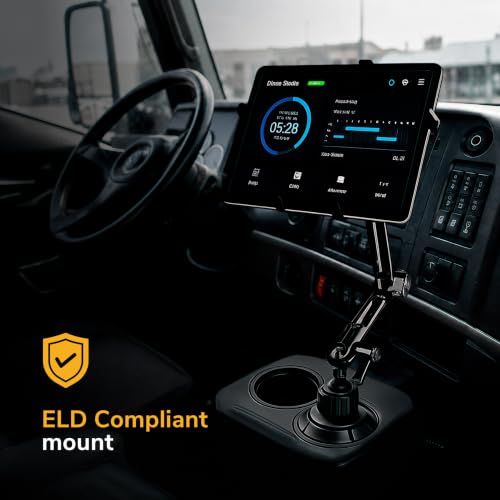 Premium Cup Holder Tablet Mount Fits Vehicle Cupholders 2.75"