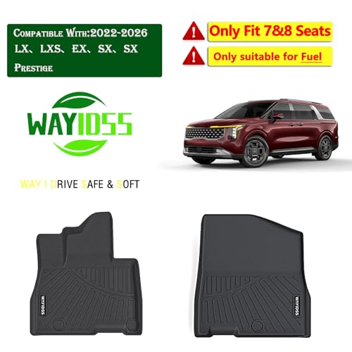Front Floor Mats for KIA Carnival Gas 2026 2025 2024 2023 2022