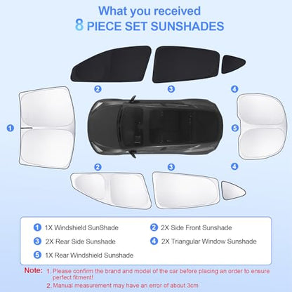Car Window Shades for Tesla Model Y Juniper 2025 (3 Count)