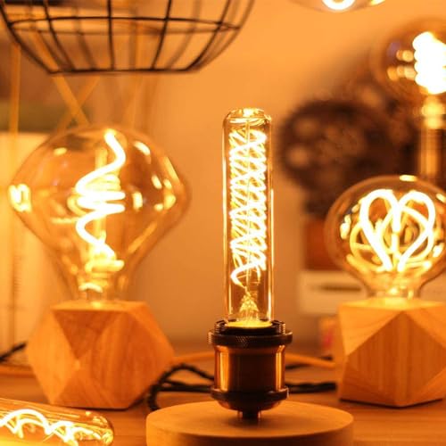 Vintage T10 LED Edison Light Bulb Super Thin Filament