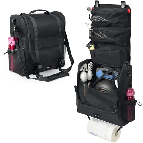 Camp Kitchen Organizer with Hanging Storage & Paper Towel Holder