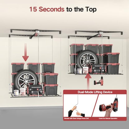 Overhead Garage Storage Rack for 10