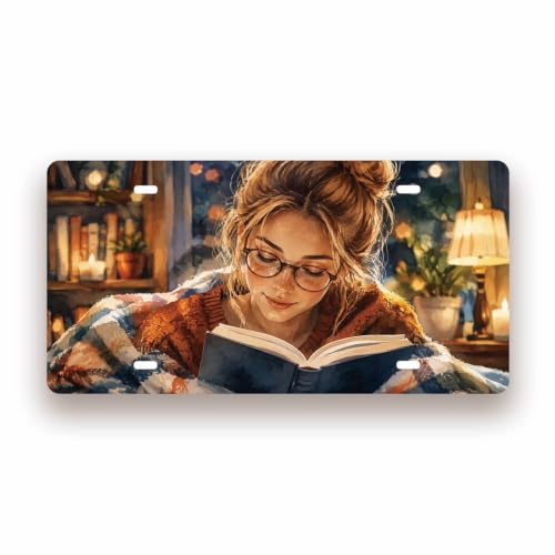 LATE NIGHT BOOK CLUB COZY READING SPACE Metal Tin Sign License Plate Bar Cafe Garage Cave Home Room Wall Bathroom Farmhouse Garden Porch Patio Decor