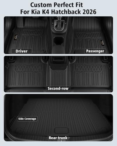 Floor Mats & Cargo Liner Custom for Kia K4 Hatchback 2026