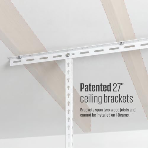 White 4x8 Overhead Storage Rack w