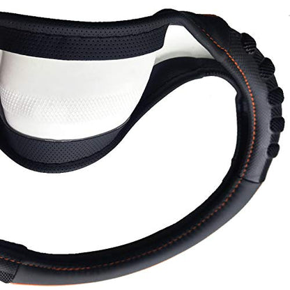 car Steering Wheel Cover Faux Leather Massage Universal fit 3D Honeycomb Hole Anti