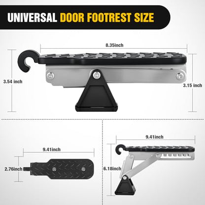 Car Door Step Universal Aluminum Latch Step for Car Roof Access Portable Folding Car Door Latch Hook Step Multi