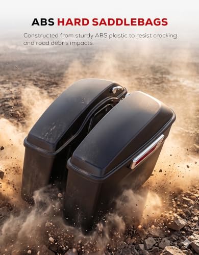 Motorcycle Saddlebags Hard Saddle Bags For Harley Touring 2014 (2 Count)
