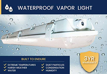 4 FT 6500K 72W LED Vapor Tight Lights (4 Count)
