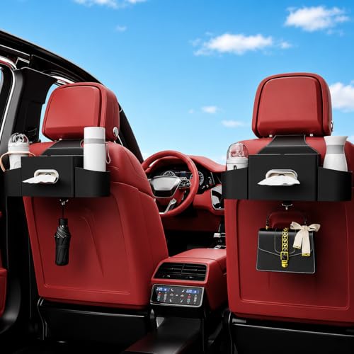 Back Seat Car Organizer with One Towel Leather Wood Materials