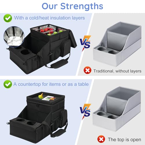 Car Front Seat Organizer with Cup Holder