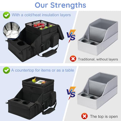 Car Front Seat Organizer with Cup Holder