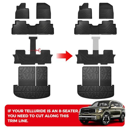 TPE Floor Mats Set for Kia Telluride 2025 2024 2023 2022 2021 2020