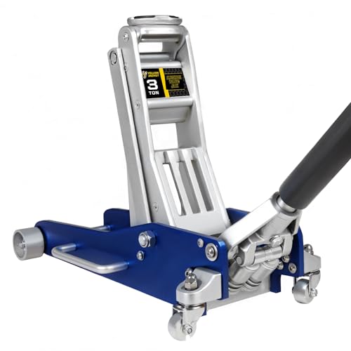 3 Ton Floor Jack Full Aluminum Ultra Lightweight Quick Rise Racing Floor Car Jack with Dual Pump Fast Lifting Low Profile Jack for Vehicle