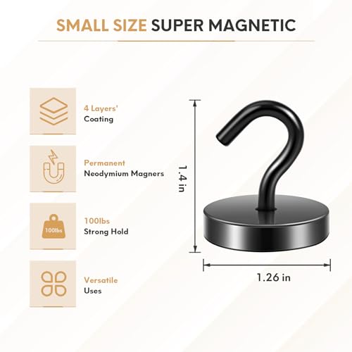 Magnetic Hooks Steel Tube Design for Cruise (10 Count)
