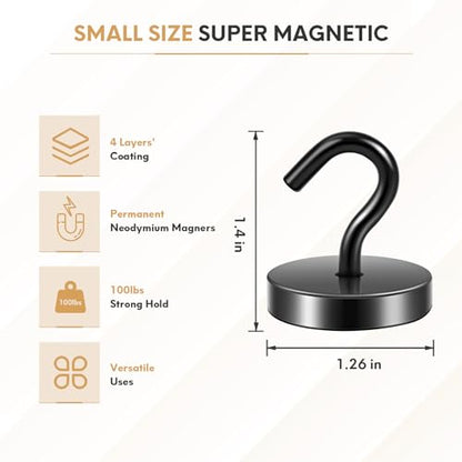 Magnetic Hooks Steel Tube Design for Cruise (10 Count)