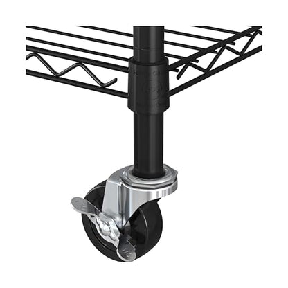5-Tier NSF-Certified Steel Wire Shelving, 36"W x 14"D x 75.5"H, Black