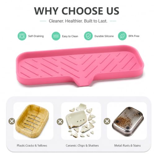 Silicone Soap Dish with Drain Spout