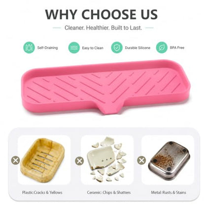 Silicone Soap Dish with Drain Spout