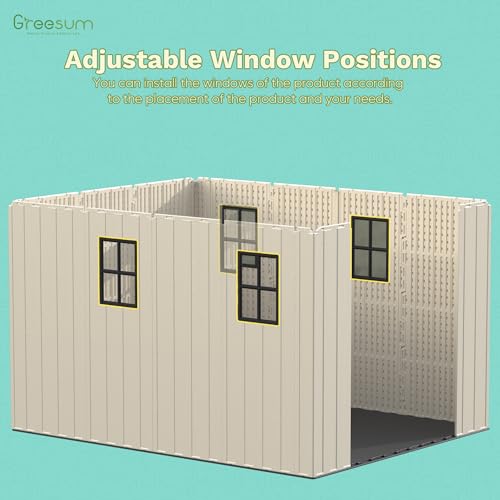 8x10FT Plastic Outdoor Storage Shed with Floor