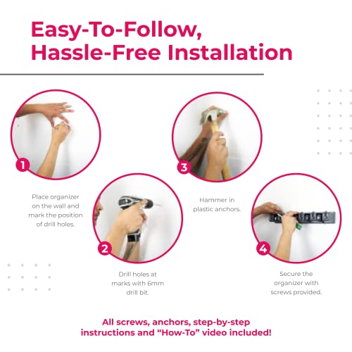 EXTRA GRIP Mop & Broom Holder Wall Mount (2 Count)