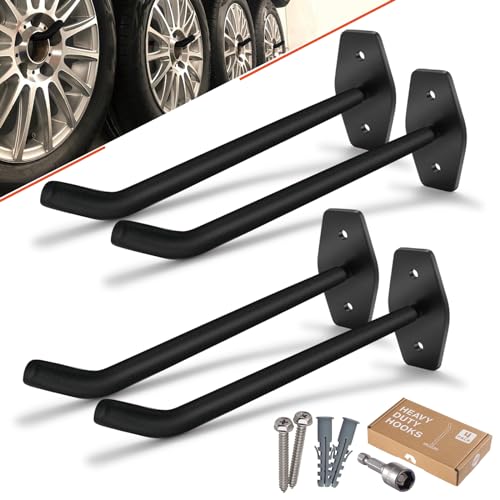 4 Pack 10 Inch Heavy Duty Garage Hooks (4 Count)