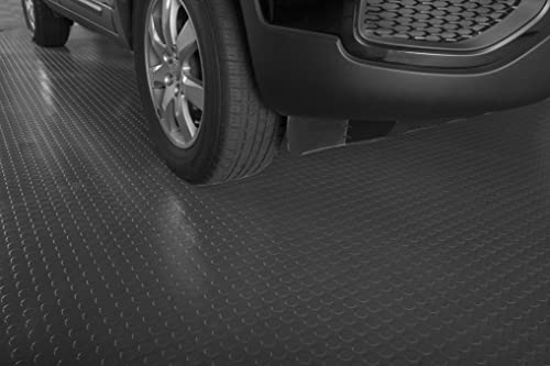 Large Coin Pattern Vinyl Garage Floor Protector Mat
