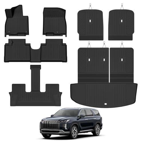 Custom Fit Floor Mats for 2026 Hyundai Palisade Hybrid 7 Seats