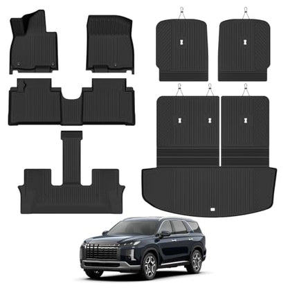 Custom Fit Floor Mats for 2026 Hyundai Palisade Hybrid 7 Seats