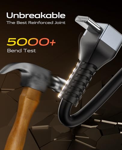 90 Degree Coiled USB C to C Cable for Car 6FT (2 Count)