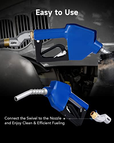 OMT 3 4" NPT Automatic Fuel Nozzle Kit with 360° Hose Swivel