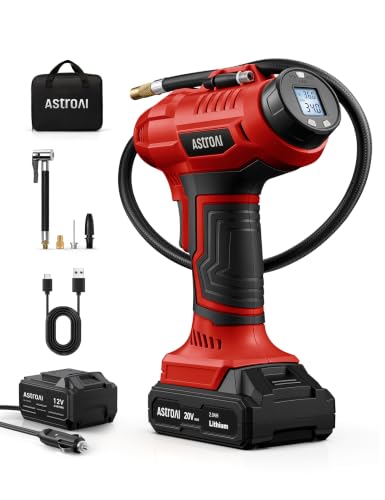 Cordless Tire Inflator Portable Air Compressor 160PSI 12VDC Battery
