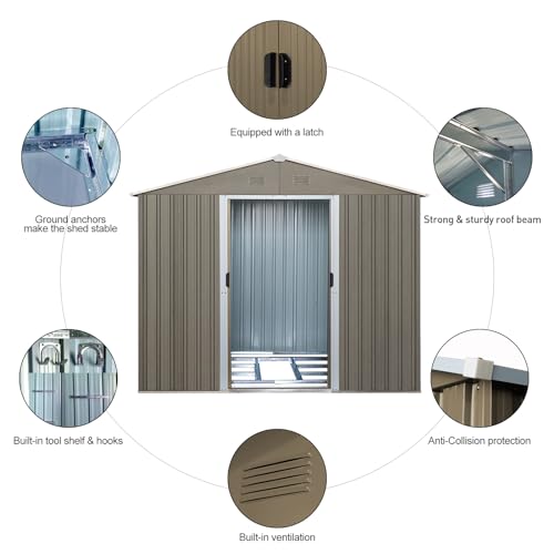6x8 FT Outdoor Storage Shed