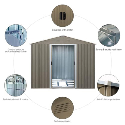 6x8 FT Outdoor Storage Shed