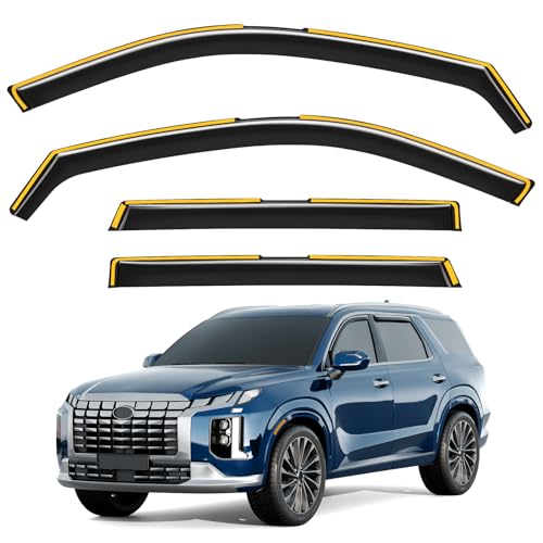 in Channel Window Visors Rain Guards for Hyundai Palisade 2020 (4 Count)
