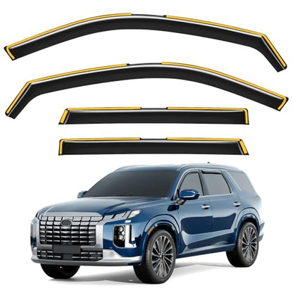 in Channel Window Visors Rain Guards for Hyundai Palisade 2020 (4 Count)