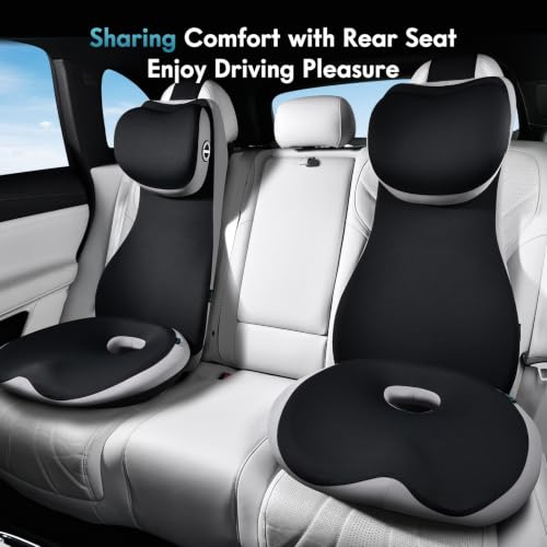 Memory Foam Car Seat Cushion with 2