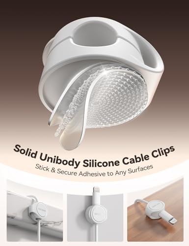 8 Pack Silicone Cord Organizer Magnetic Cable Clips (8 Count)