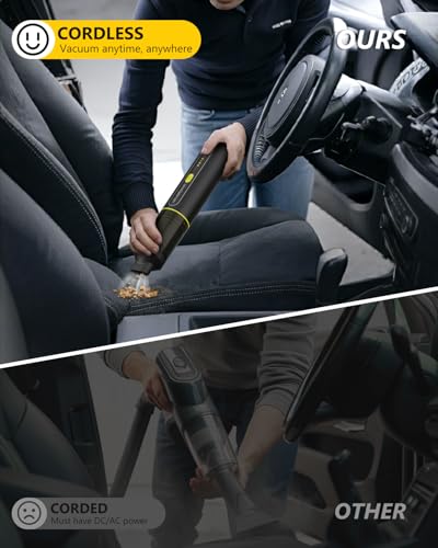 Car Vacuum 20000Pa Powerful Suction Mini Vacuum Cleaner Blowing & Inflating 4