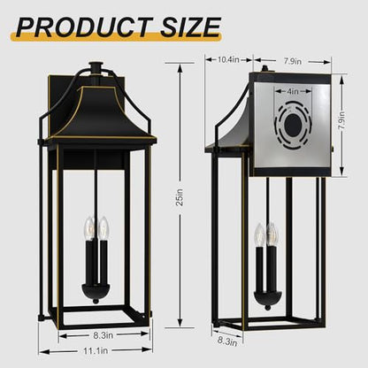 25IN Dusk to Dawn Outdoor Wall Light
